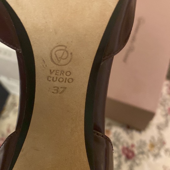 Burgundy  shoes with black heels . Phillip Lim made in Italy - Picture 5 of 11